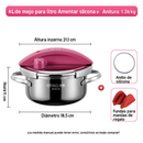 [Llevá 2 Pagá 1] Olla a Presión 2 en 1 con Triple Capa de Acero Inoxidable Antiadherente y Tapa de Vidrio +REGALO: Juego de Utensilios de Cocina