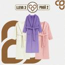 [Llevá 3 Pagá 2] Bata de Mujer Velvet Aterciopelada 100% Algodón (Abrigo y Elegancia para el Invierno!)