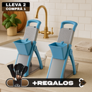 [Llevá 2 Pagá 1] Cortador de Verduras Multifuncional de Acero Inoxidable con Hoja Ajustable +REGALO: Kit de Utensilios de Cocina