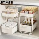 [Llevá 2 Pagá 1] Porta Condimentos Completo en Acero Inoxidable con Cajones Articulados