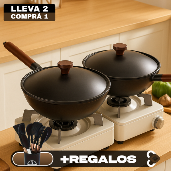 Frigideira Fuego Vivo em Ferro Fundido Antiaderente +BRINDE: Kit Utensílios de Cozinha