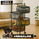 [Llévate 2 y paga 1] Frutero Articulado de Acero Inoxidable Giratorio de 4/5 Niveles + REGALO: Kit de Utensilios de Cocina